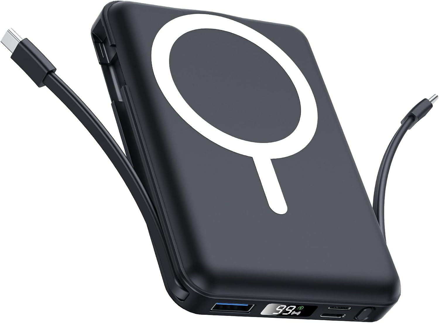 For Magsafe Power Bank, 10000Mah Magnetic Power Bank with USB-C Cable and PD 20W USB C Fast Charging LED Display, Wireless Portable Charger for Iphone 17/16/15/14/13/12/Pro/Pro Max