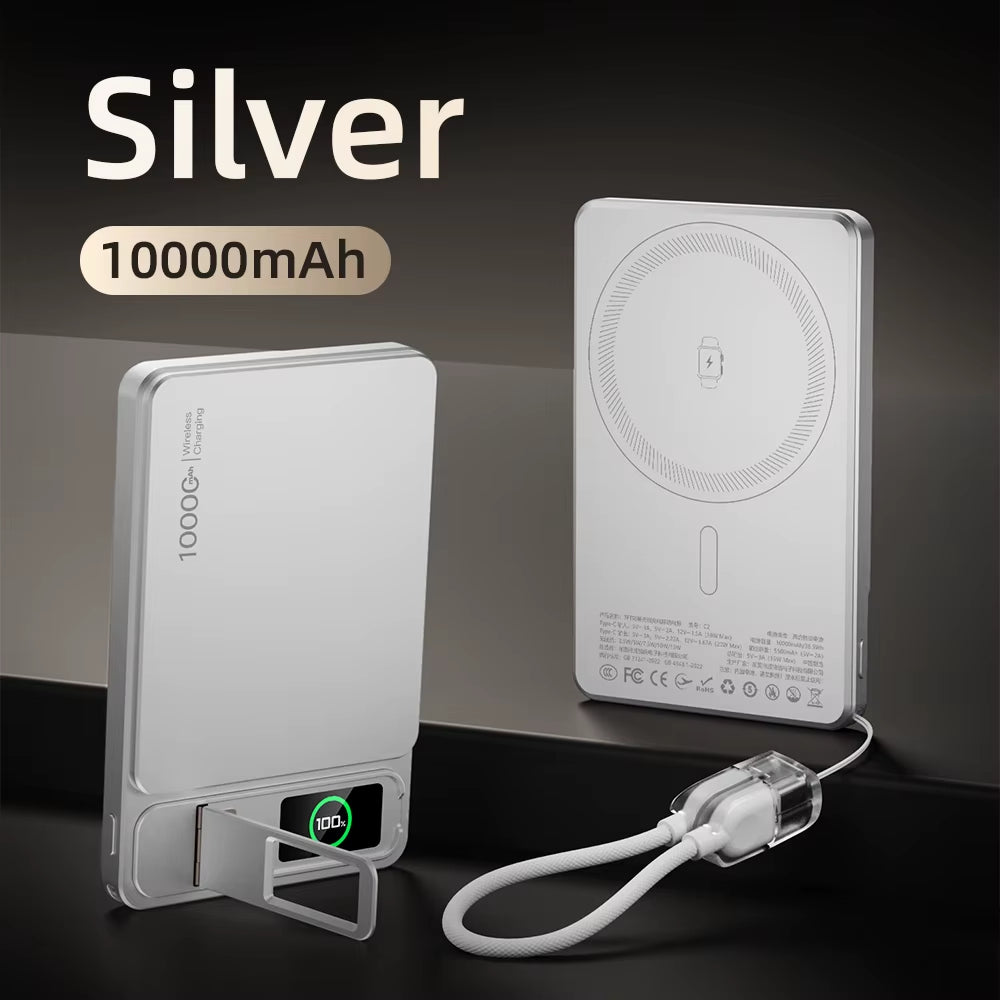 CCC 10000Mah Slim Original Power Bank for Magsafe,Magnetic Wireless 20W Fast Charging Portable Battery for Iphone 12-17 Iwatch