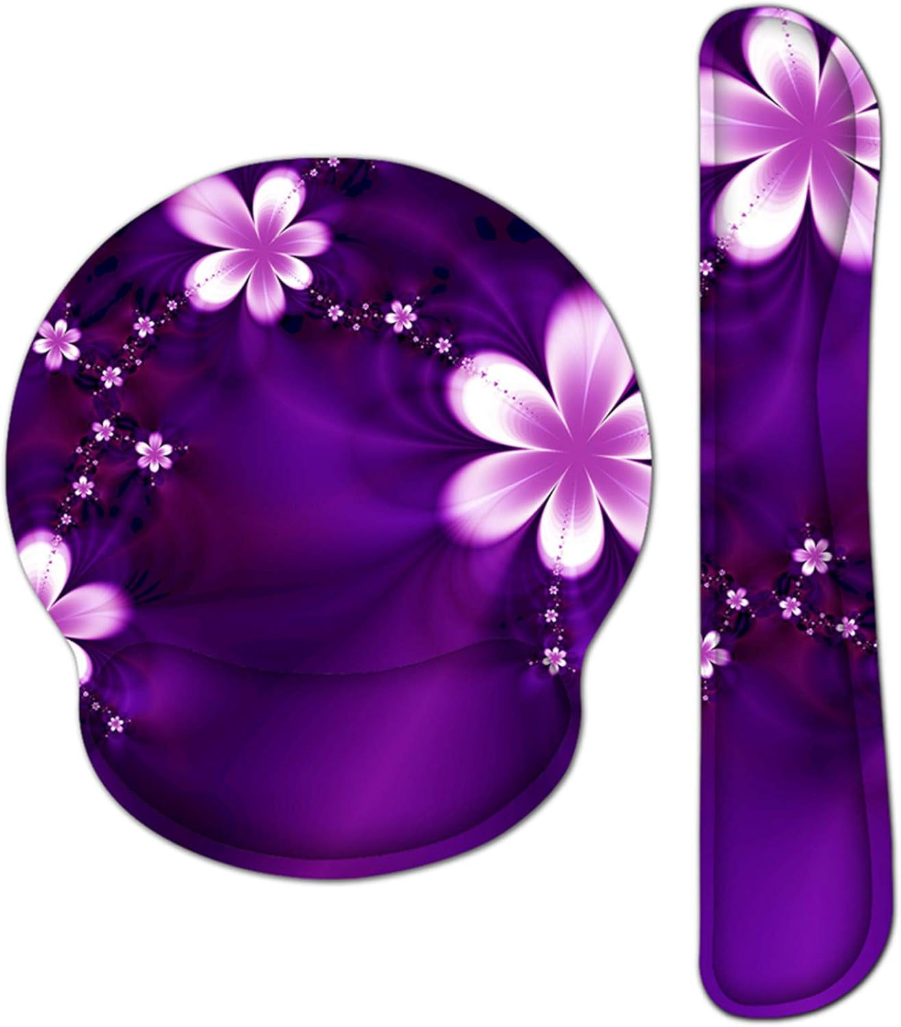 Ergonomic Keyboard Mouse Pad Wrist Rest Support Set for Laptop/Computer/Desktop,Memory Foam Hand Rest Wrist Cushion for Gaming/Office,Lightweight Comfortable & Pain Relief (Greyish White)