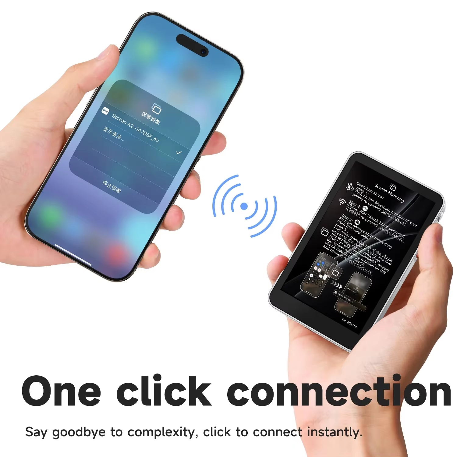 Xview Vlog Selfie Monitor Screen for Iphone & Android, Magnetic Wireless Rear Camera Phone Monitor with 164FT Range for Youtube