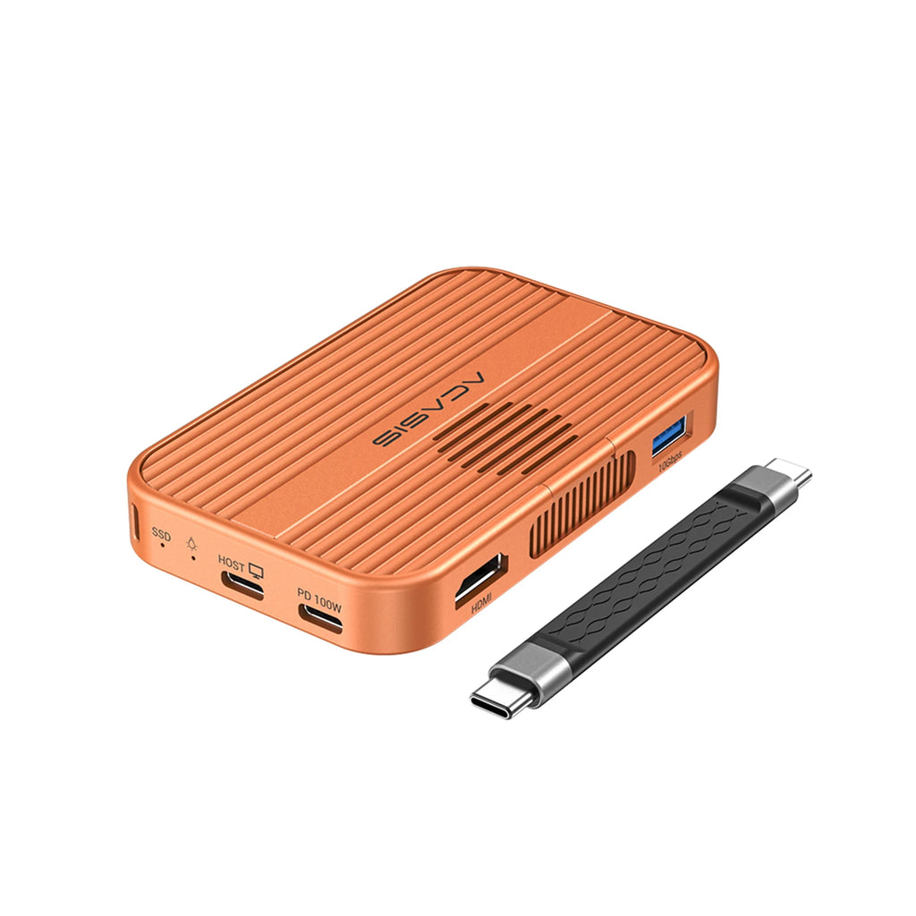 10Gbps Magnetic M.2 Nvme SSD Enclosure & USB-C Docking Station with Cooling Fan for Iphone 17/17 Pro/Iphone 16/16 Pro