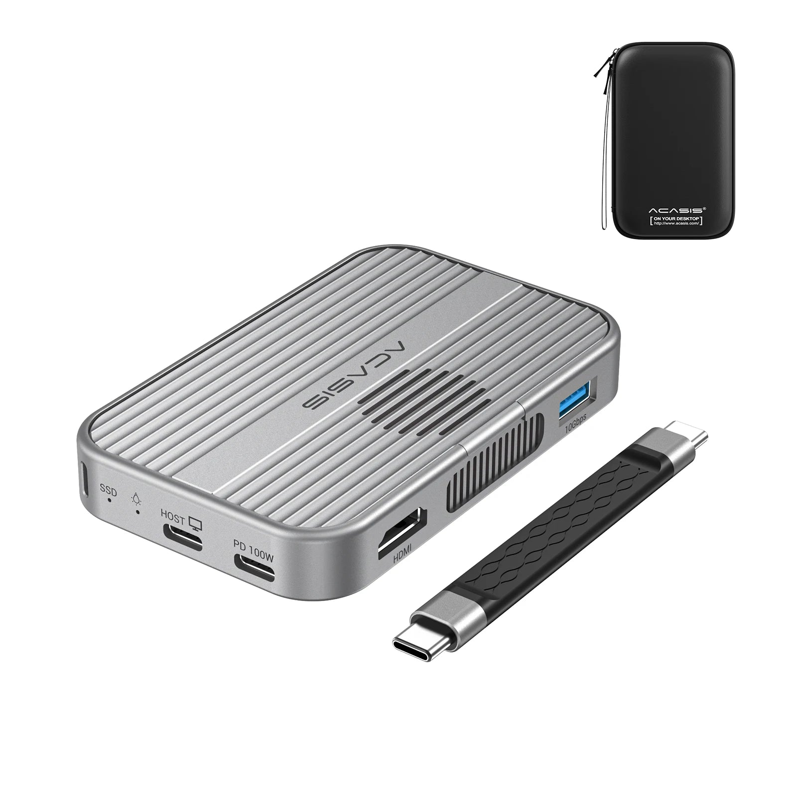 10Gbps Magnetic M.2 Nvme SSD Enclosure & USB-C Docking Station with Cooling Fan for Iphone 17/17 Pro/Iphone 16/16 Pro