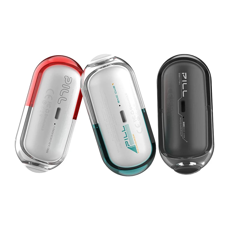 PILL OWS Open Ear Headphones Bluetooth 6.0 Hanging Earphones IPX4 Open Ear Clip Wireless Earbuds Built-In AI ENC Pill