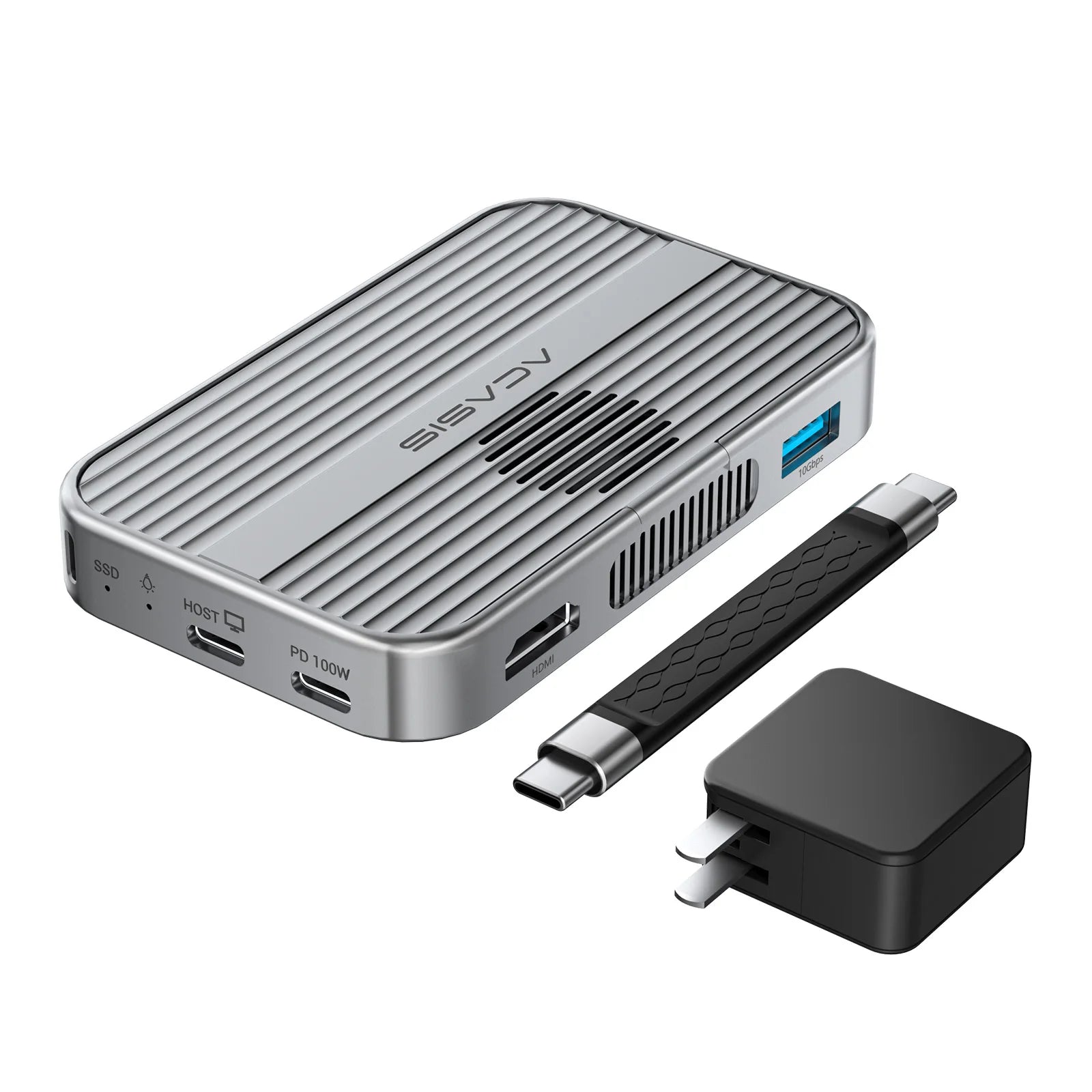 10Gbps Magnetic M.2 Nvme SSD Enclosure & USB-C Docking Station with Cooling Fan for Iphone 17/17 Pro/Iphone 16/16 Pro