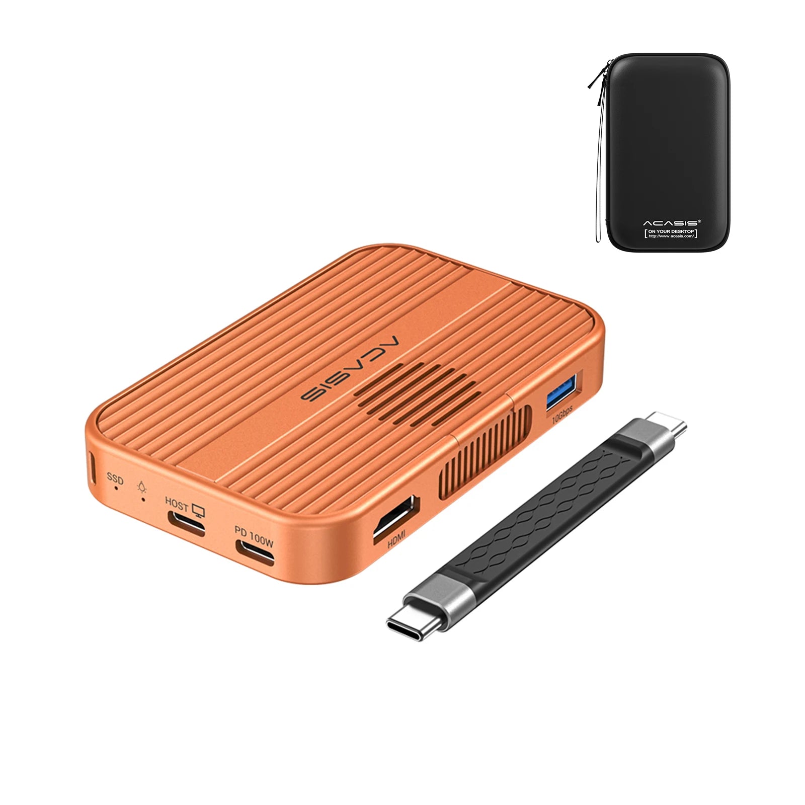 10Gbps Magnetic M.2 Nvme SSD Enclosure & USB-C Docking Station with Cooling Fan for Iphone 17/17 Pro/Iphone 16/16 Pro