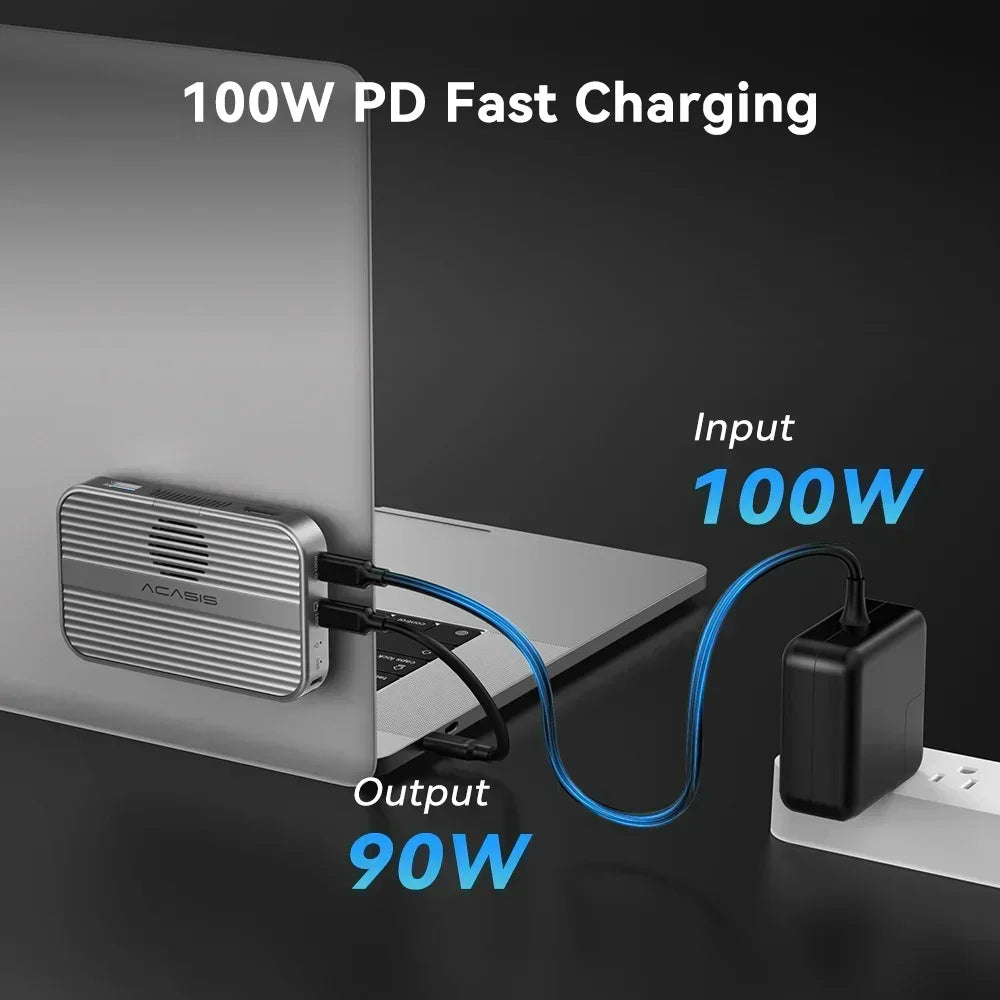 10Gbps Magnetic M.2 Nvme SSD Enclosure & USB-C Docking Station with Cooling Fan for Iphone 17/17 Pro/Iphone 16/16 Pro