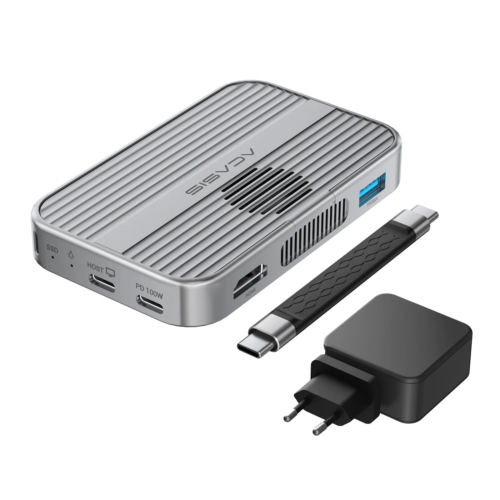 10Gbps Magnetic M.2 Nvme SSD Enclosure & USB-C Docking Station with Cooling Fan for Iphone 17/17 Pro/Iphone 16/16 Pro